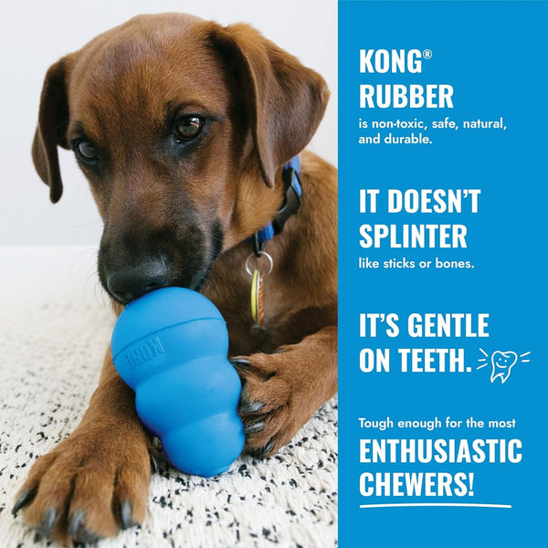 KONG Puppy Tires - Dog Chew Toy for Puppies - Stuffable Dog Toy for Treats & Snacks - Natural Rubber Chew Toy for Teething Puppy - for Small Puppies - Blue5
