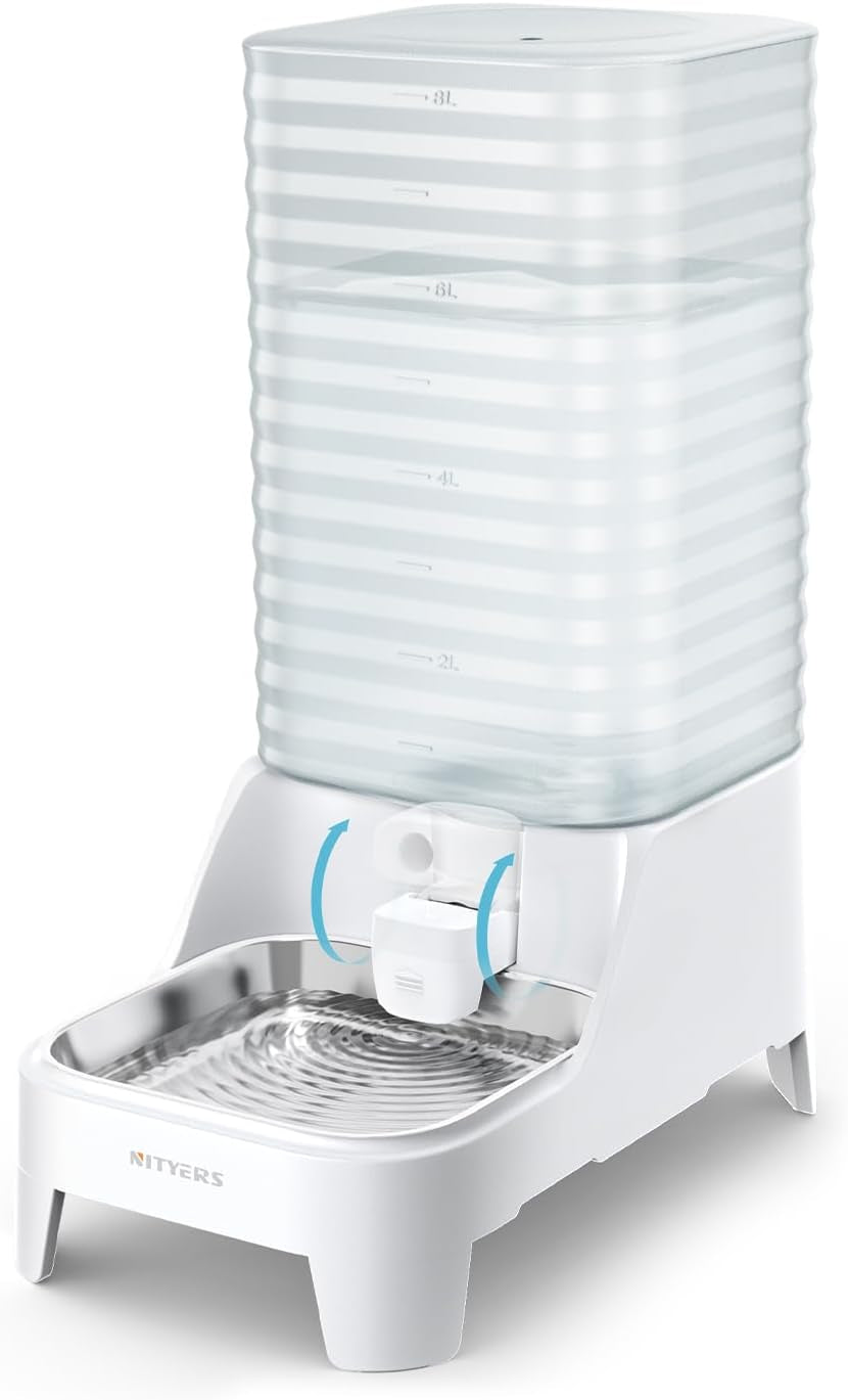 automatic-dog-water-bowl-dispenser-with-patented-faucet-8l-large-gravity-cat-water-dispenser-with-filter-adjustable-base-wide-mouth-for-easy-clean-bpa-free-stainless-steel-pet-waterer-for-pets
