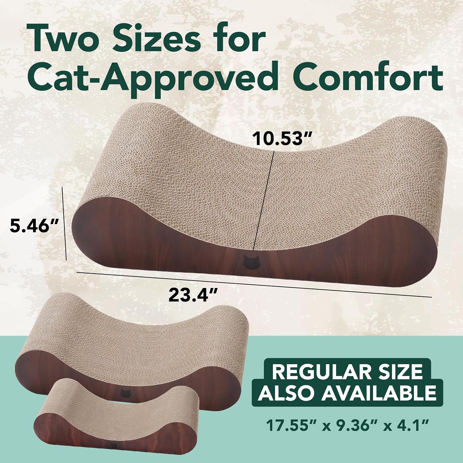 necoichi-cardboard-cat-scratcher-bed-for-indoor-cats-cat-scratching-board-horizontal-cat-scratch-pad-lounger-with-reversible-usability-and-extra-comfort-for-lounge-curved-23-large-dark-cherry