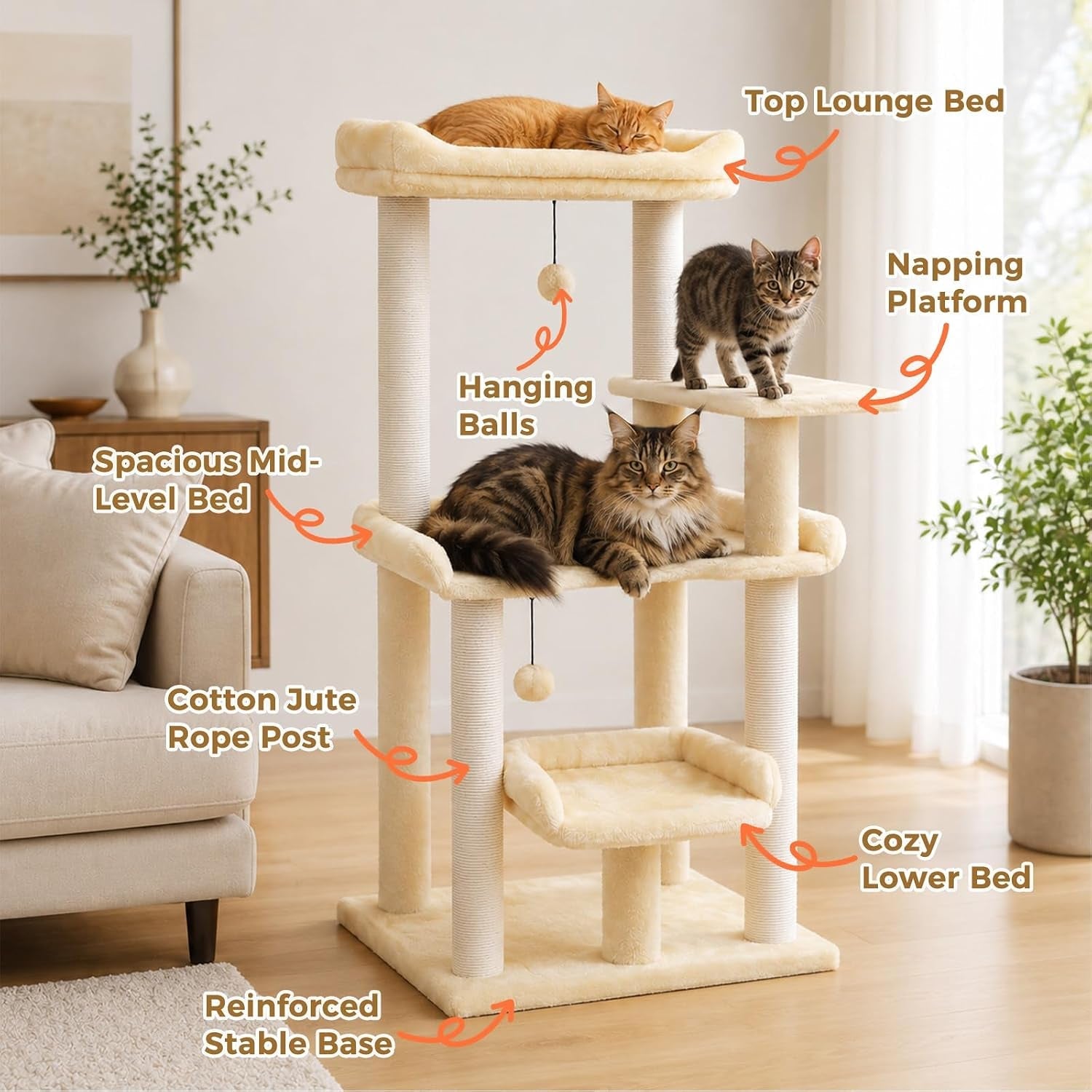 43-3-cat-tree-for-indoor-cats-large-adult-multi-level-cat-tower-cat-tree-tower-with-spacious-top-perch-large-cat-bed-scratching-posts-and-pompom-balls-for-fun