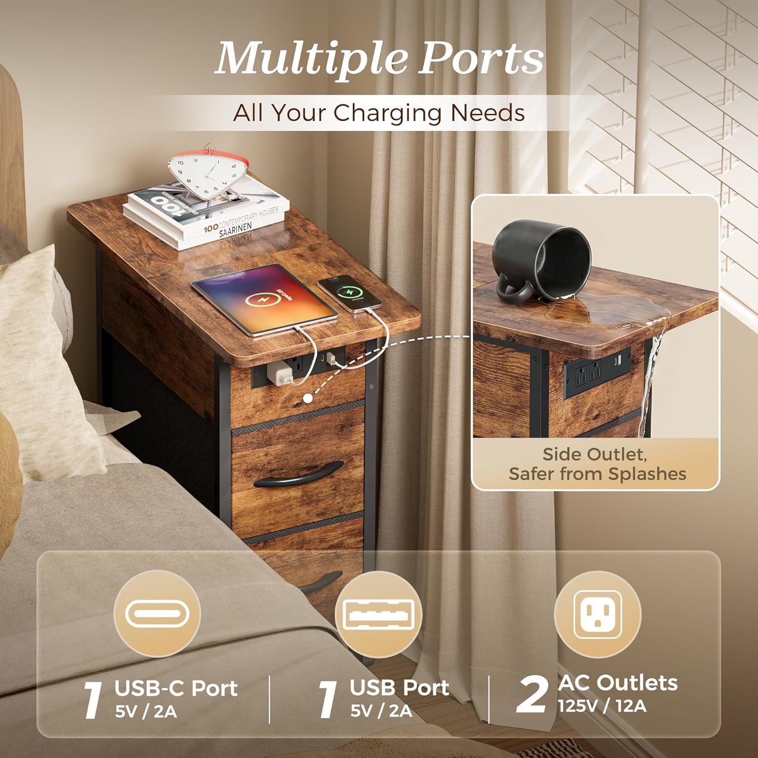 narrow-end-table-with-charging-station-side-table-with-2-drawers-slim-night-stand-with-usb-c-port-for-small-spaces-flip-top-nightstand-bedside-couch-table-living-room-rustic-brown