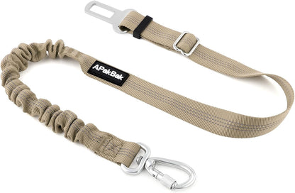 Dog Seat Belt for Car, Car Harness with Locking Aluminum Hook | Adjustable Reflective Nylon Seatbelt with Elastic Bungee, Travel Safety Restraint, for Small Medium Large Dogs, Light Blue15