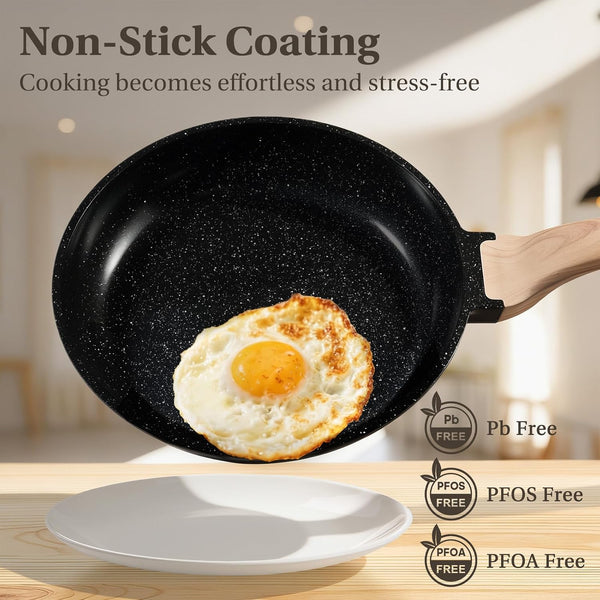 Pots and Pans Set, 25 Pcs Nonstick Kitchen Cookware Set, Induction Kitchen Cooking, Non-Toxic Frying Pans & Saucepans (PFOA/PFOS Free) Black4
