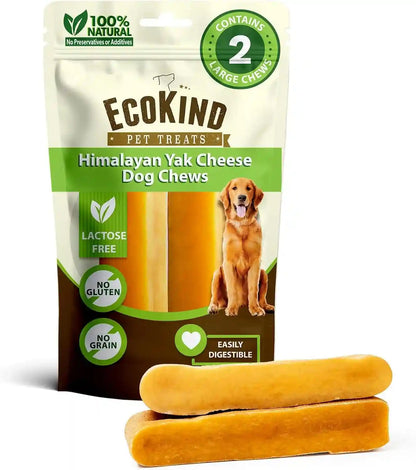 Ecokind Yak Cheese Himalayan Dog Chews, Yak Chews for Large Dogs, 4-5 Bones | 1 Lb, Long Lasting for Aggressive Chewers, Only 3 Ingredient Natural High Protein Dental Dog Treats, No Additives or Lactose11