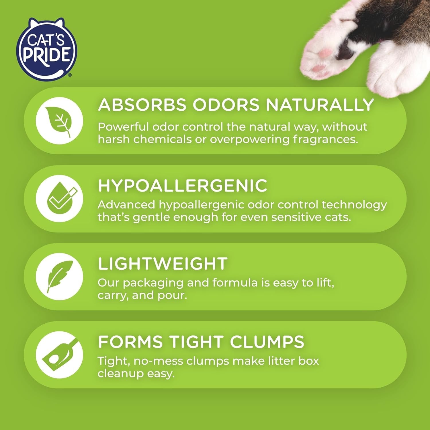 cats-pride-lightweight-clumping-litter-natural-powerful-odor-control-unscented-10-pounds