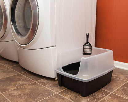 IRIS USA Large High Sided Cat Litter Box, Scatter Shield | High Kickers, Kick-Proof Sides, Extra Deep Pan, Raised Edge Protection, Keeps Floor Clean, Easy Daily Scoop8