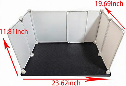 Litter Box Splash Guard, Litter Box Pee Shields for Dogs, Easy to Clean Indoor Dog Fence with Puppy Pee Pad Holder Tray Fits Suitable for Small and Young Dogs（Small）2