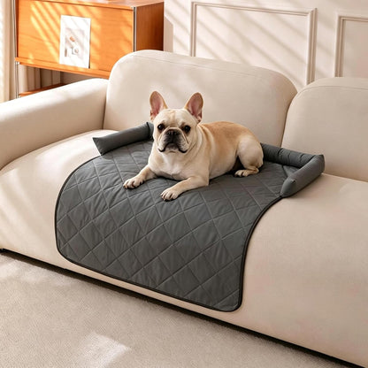Cooling Dog Couch Bed Mat with Neck and Head Support, Waterproof Washable Pet Sofa Cover for Small Medium Dogs and All Cats, Non-Slip Furniture Protector1
