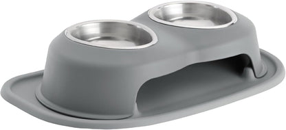 Weathertech Double High Pet Feeding System - Elevated Dog/Cat Bowls - 8 Inch High Dark Grey (DHC3208DGDG)14