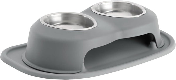 Weathertech Double High Pet Feeding System - Elevated Dog/Cat Bowls - 8 Inch High Dark Grey (DHC3208DGDG)14