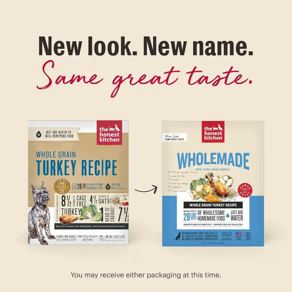 The Honest Kitchen Wholemade Whole Grain Turkey Recipe, Human Grade Dehydrated Dog Food, Just Add Water, Supports Digestion, Skin & Coat, Topper for Dry or Wet Dog Food, 10 Lb Box Makes 40 Lbs3