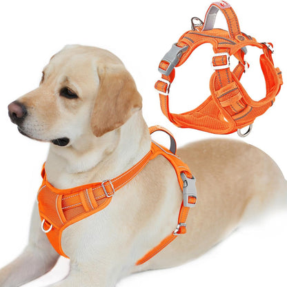 BARKBAY Dog Harness No Pull with ID Tag Pocket - Heavy Duty, Reflective, Easy Control for Large Dogs(Blue,L)66