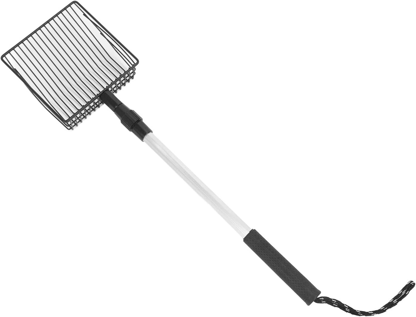qiilu-metal-poop-scoop-extendable-cat-litter-scoop-lightweight-versatile-fine-screen-long-handle-pooper-scooper-cat-poop-sifter-pet-supplies-cats-litter-housebreaking-scoops-model-a-2-section