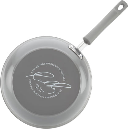 Cookware Classic Brights Hard Enamel Aluminum Nonstick Cookware Set, 14-Piece, Sea Salt Gray9