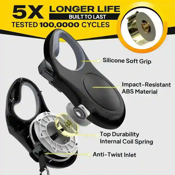 Durable pet leash with silicone grip, ABS material, and anti-twist inlet for long-lasting use4