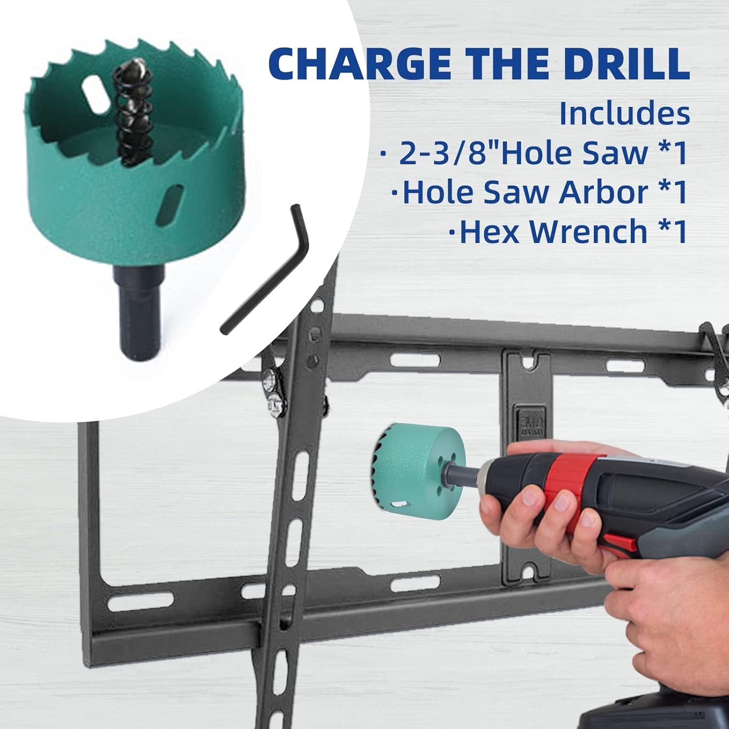 tv-wire-hider-kit-for-wall-mount-tv-white-in-wall-cable-management-kit-includes-2-pass-throughs-and-hole-saw-drill-attachment-for-easy-install
