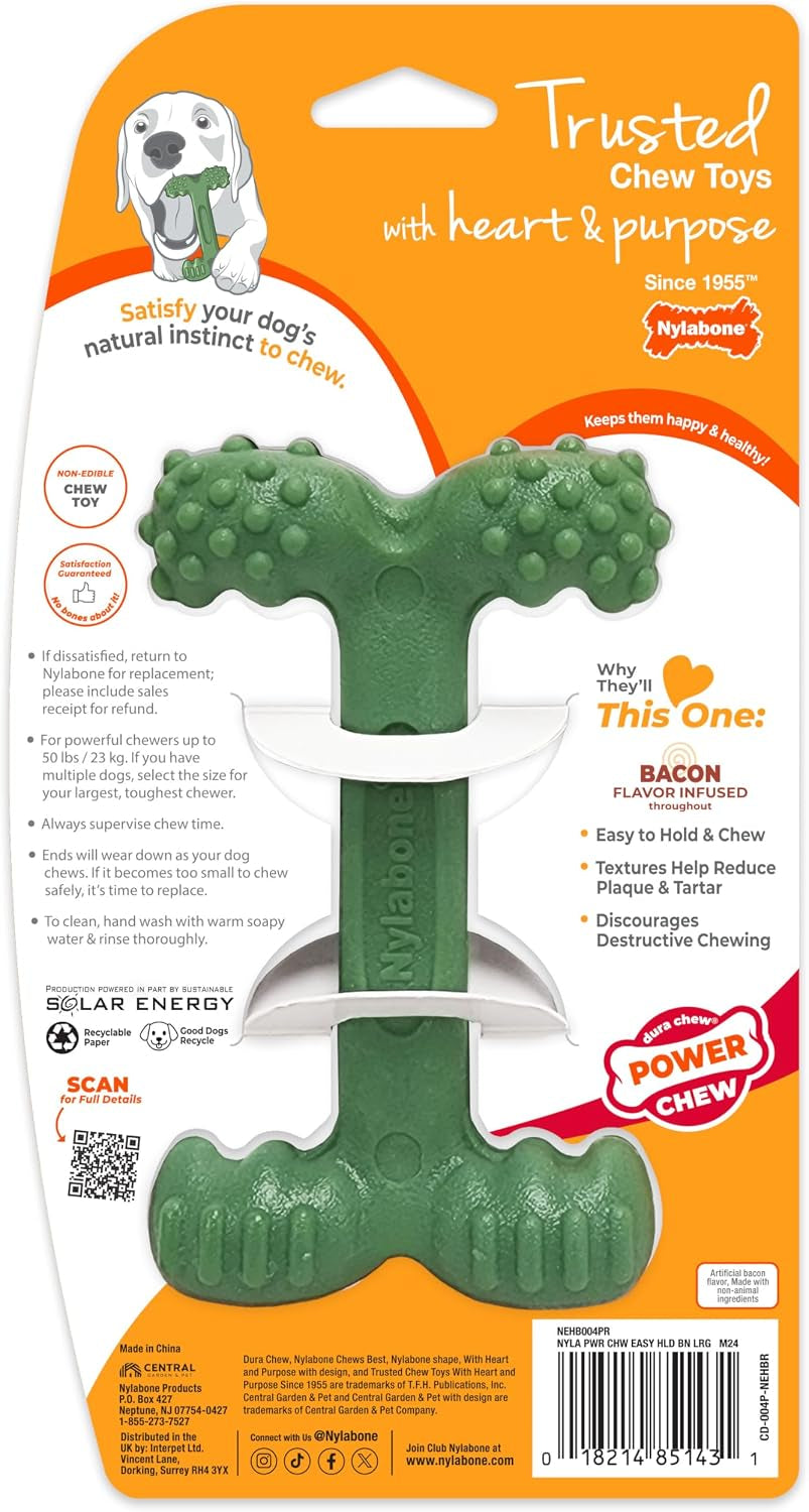 nylabone-power-chew-easy-hold-bone-dog-chew-toy-bacon-flavor-large-teeth-cleaning-textures-easy-to-hold-durable-dog-toy-for-aggressive-chewers-up-to-50-lbs-discourages-destructive-chewing