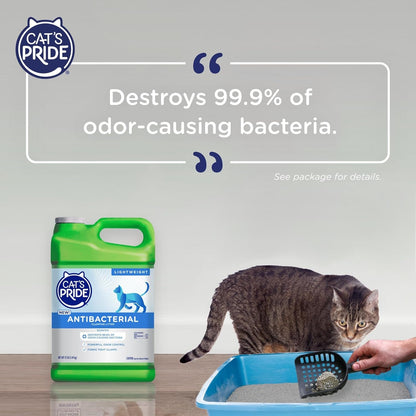 Cat'S Pride Antibacterial Cat Litter: Destroys 99.9% of Odor-Causing Bacteria - Powerful Odor Control - Premium Lightweight Clumping Litter - Scented, 12 Pounds5