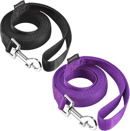AMAGOOD 6 FT Puppy/Leash, Strong Traditional Style with Easy to Use Collar Hook, Great for Small, Medium and Large Dogs (5/8In X 6 Ft, Purple)39
