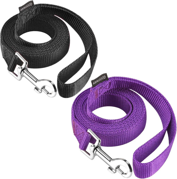 AMAGOOD 6 FT Puppy/Leash, Strong Traditional Style with Easy to Use Collar Hook, Great for Small, Medium and Large Dogs (5/8In X 6 Ft, Purple)39