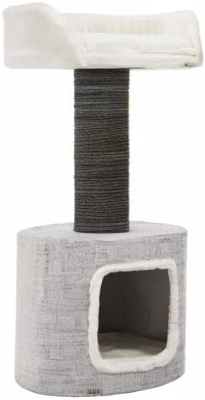 Trixie Fonda Cat Scratching Post 39 Inch - Cat Scratcher with Soft Fabric Covering Base and Durable Sisal Rope - for Large Cats with Condo Base and Platform - in Gray6