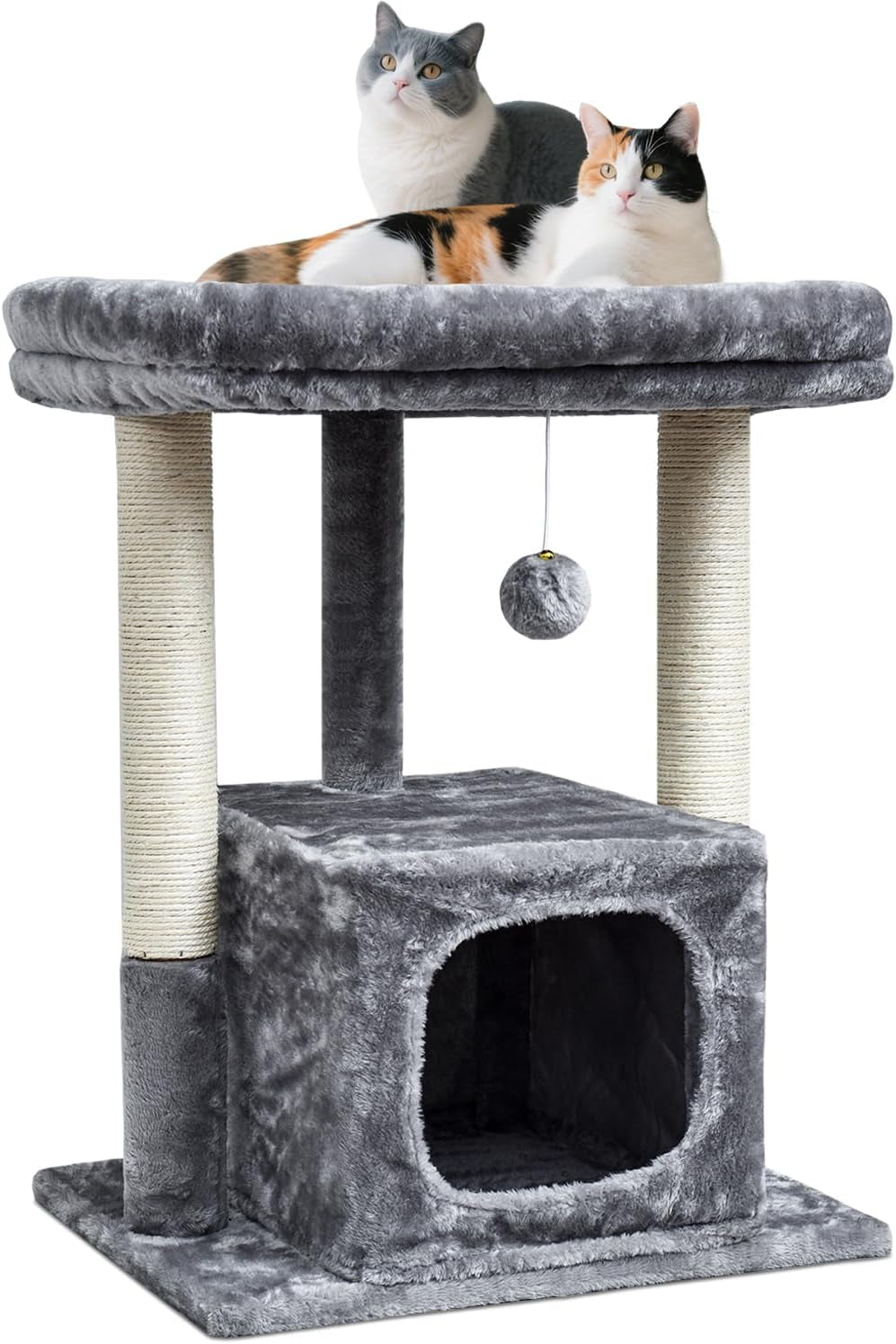 syandlvy-27-cat-tree-for-indoor-cats-activity-tower-with-scratching-posts-modern-kitten-condo-with-plush-perch-hanging-ball-for-play-beige