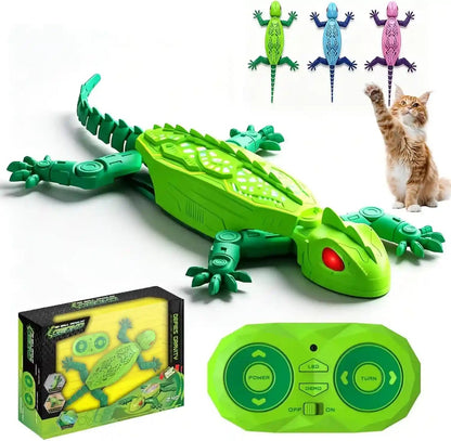 Remote Control Climbing Gecko Toy for Cats, Climbing Gecko Cat Toy That Climbs the Wall (Green)1