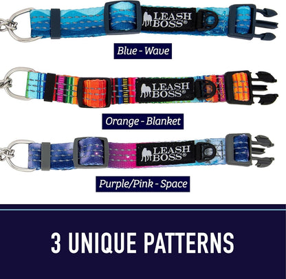 Leash Boss Martingale Collar for Dogs - Steel Chain | Reflective Nylon Dog Collar for Large Dogs, Medium and Small Dogs | No Pull Pet Training Collar Small4