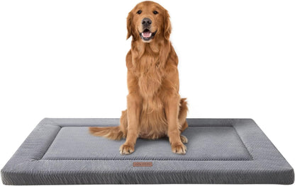 Dog Bed for Crate, Medium/Large Dogs Crate Bed,Washable Dog Beds Kennel Mat | Pet Beds Mat W/ Soft Wavy Plush Comfortable Anti-Slip Sleeping Mattress for Dogs & Cats,Gray10