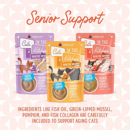Weruva Cats in the Kitchen Pantry Pours, Salmon Bisque with Senior Support, 1.4Oz Pouch, Pack of 127