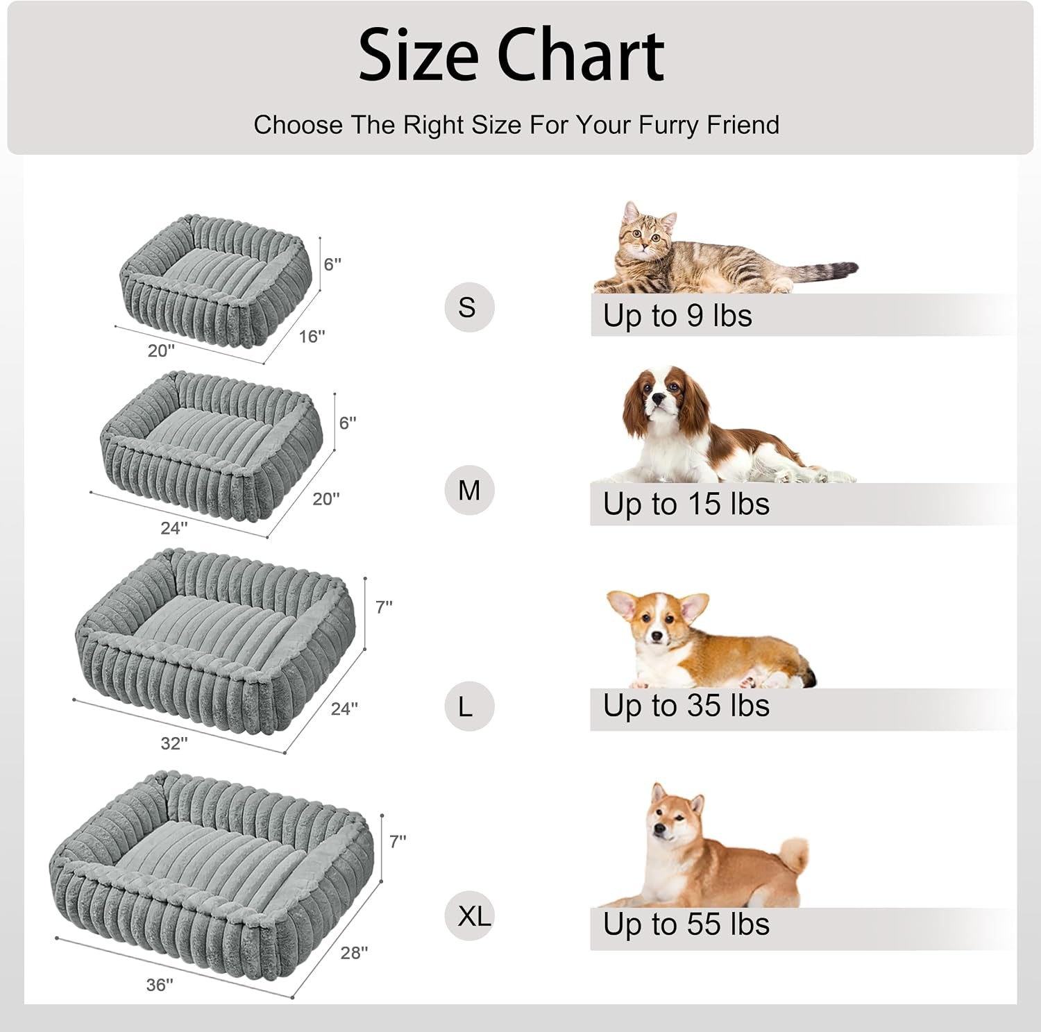 small-dog-bed-calming-cat-bed-for-indoor-cats-20-x16-sage-grey-rectangle-orthopedic-pet-sofa-bed-washable-anti-anxiety-soft-puppy-couch-nonskid-bottom-furry-cuddler-up-to-9-lbs