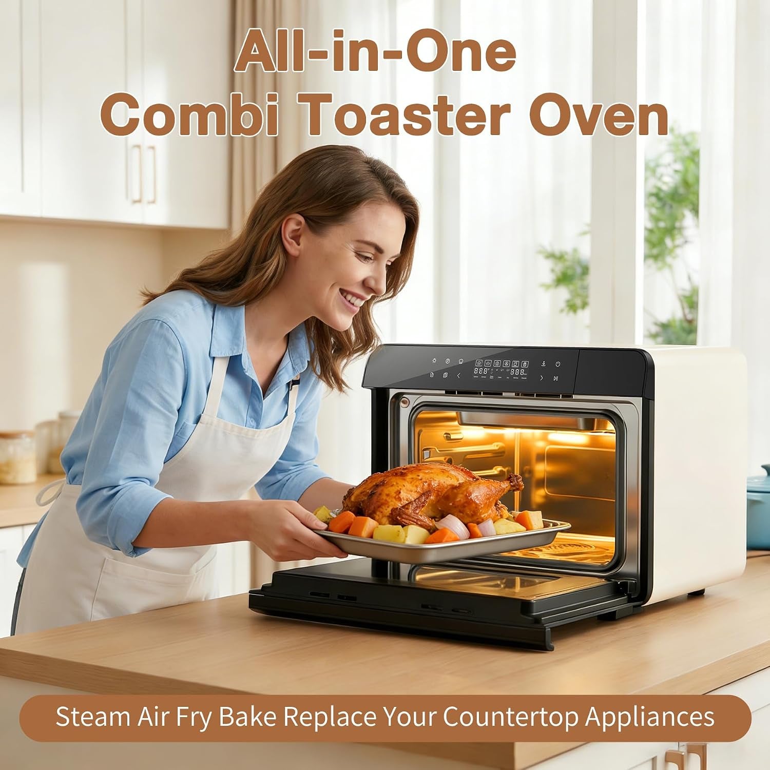 toaster-air-fryer-combi-oven-countertop-steam-oven-14-in-1-with-convection-steam-roast-bake-multi-stage-cooking-self-clean-7-modes-30-built-in-recipes-for-kitchen-pizza-baking-white