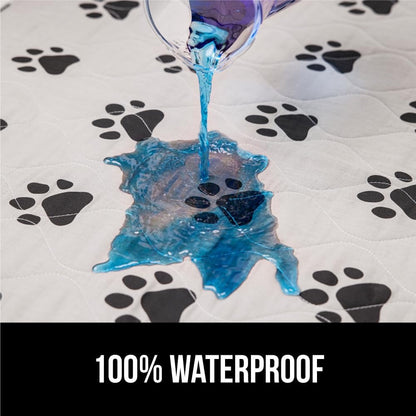 GORILLA GRIP Washable Puppy Pads, 46X28, Slip Resistant Dog Crate Mat, Waterproof Cloth Pee Pad for Training Puppies in Playpen, Reusable Pet Incontinence Blanket, Protects Sofa, Furniture, Floors3
