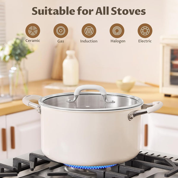 8QT Fully Clad 3-Ply Stainless Steel Stock Pot with Lid, Cooking Pot | Cool-Touch Silicone Handles, Premium Heat Retention & Durability, Oven & Dishwasher Safe, Induction Ready, for Family Stews4