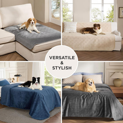Bedsure Waterproof Couch Cover for Dogs Washable - Waterproof Blanket for Large Dogs Couch Sofa Bed Cozy, Lightweight Furniture Protector for Pet Cat Quick Drying, Ash Grey, 52X82In8