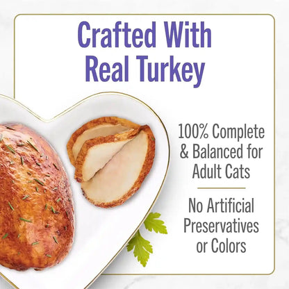 Purina Fancy Feast Petites with Roasted Turkey Entrée with Sweet Potato in Gravy Gourmet Wet Cat Food - (Pack of 12) 2.8 Oz. Tubs3