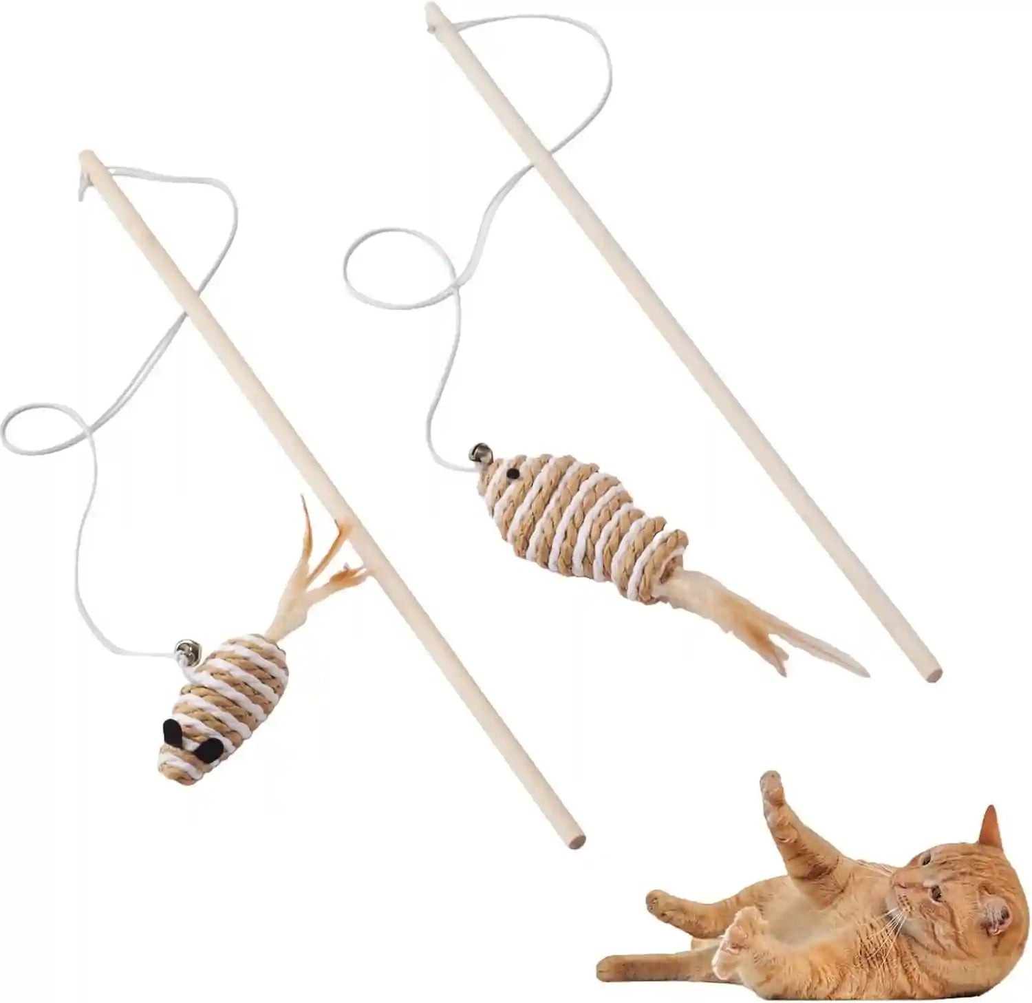 nowfresh-cat-wand-toy-set-2-pcs-interactive-cat-teaser-wands-with-cute-bee-mouse-designs-equipped-with-bells-and-streamers-to-captivate-your-cat-s-attention