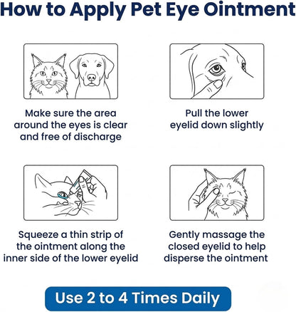 Pet Eye Cream – Vet-Formulated Dog Eye Infection Treatment, Pink Eye Relief, Conjunctivitis Relief, Dry Eyes & Red Eye, Tear Stain Remover for Dogs, Cats, Cattle, Sheep, Horses – 1 Tube6
