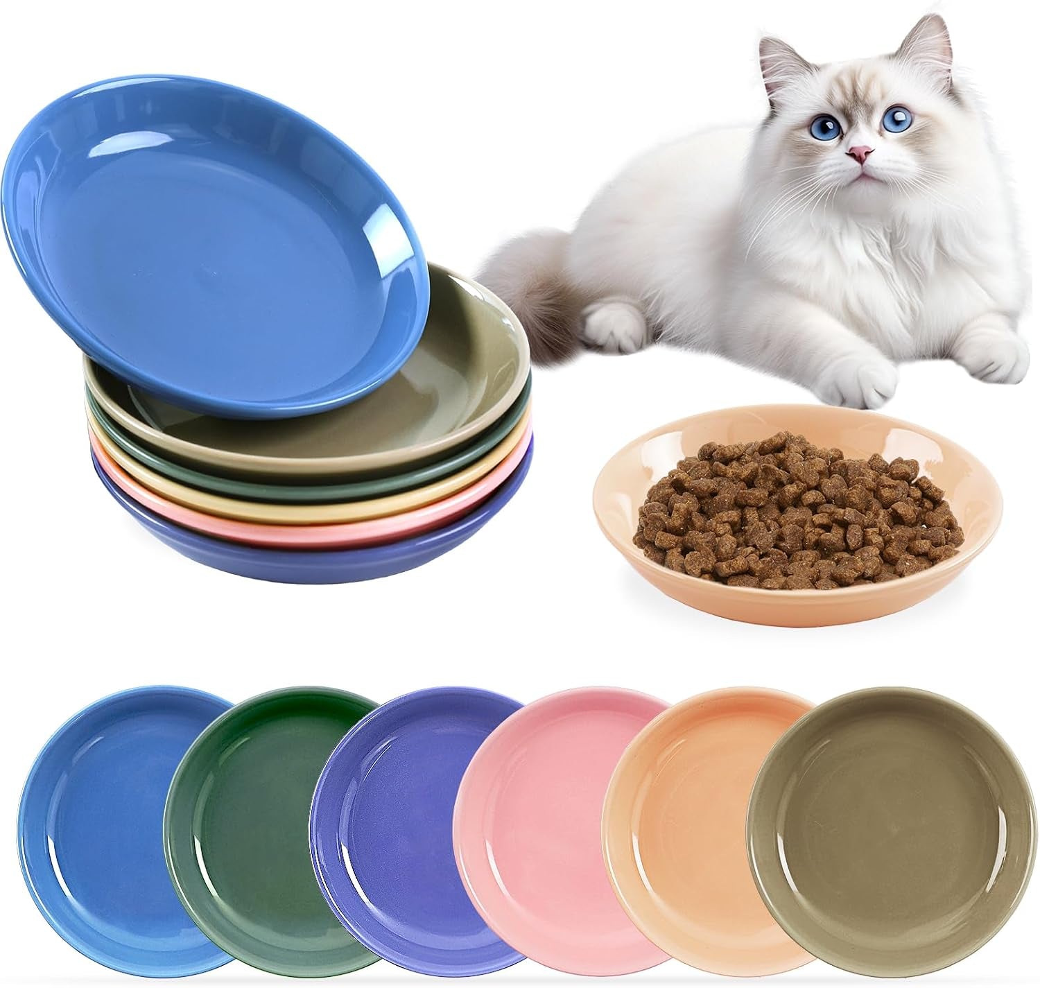 6-pack-cat-food-bowl-ceramic-cat-bowls-anti-whisker-fatigue-cats-bowl-set-5-5-inches-shallow-wide-kitten-plates-for-food-and-water-white-a