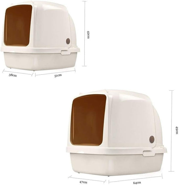 Dog Potty Training Toilet ﻿ Closed Cat Litter Basin Large Space Toilet Ears Fully Enclosed Sand Pot(S)2