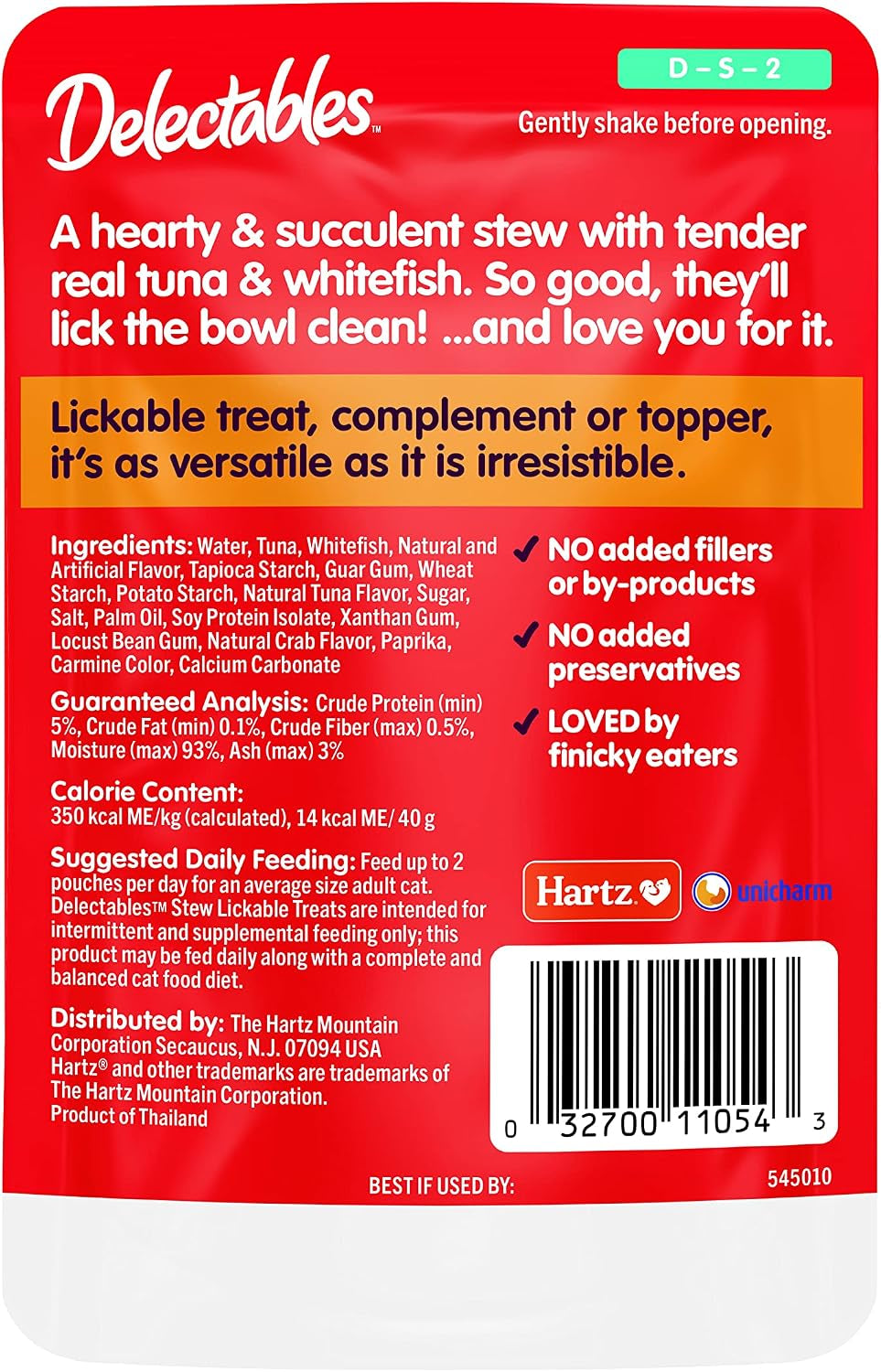delectables-lickable-treat-stew-wet-cat-treat-with-real-tuna-whitefish-food-topper-hydrating-grain-free-no-fillers-no-by-products-no-added-preservatives-1-4oz-pouch-12ct