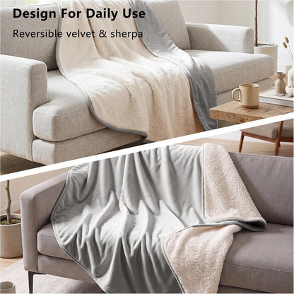 Waterproof Blanket for Dogs - Pet Throw as Furniture Protector | Cozy Sherpa & Smooth Velvet, Reversible and Machine Washable, for Couch and Bed, 60"X80", Dark Grey5