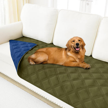 Smiry Waterproof Dog Bed Cover, Reversible Pet Blanket for Sofa Couch | Soft Washable Dog Blanket, Leakproof Couch Cover for Dogs Cats & Furniture Protection, 52X82, Grey/Dark Grey52
