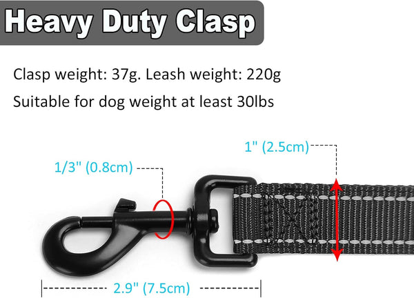 3 Handle Dog Leash 10FT Triple Handle Reflective Large Medium Dog | Multi Handles Heavy Duty Training Lead with Padded Traffic Handles for Control and Safety5
