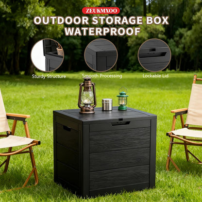 35 Gallon Outdoor Storage Box Waterproof,Deck Boxes Outdoor Waterproof,Resin Deck Box Delivery Boxes for outside for Package Delivery,Patio Cushions,Gardening Tools,Uv Resistant7