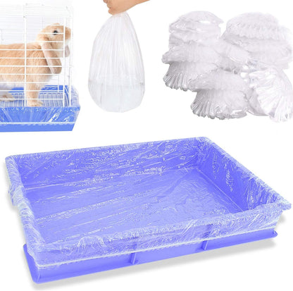 Upcessory 50 Pcs Disposable Cage Liners, Clear Plastic Rabbit Cage Liner Bag, Universal Toilet Film for Bunny, Hamster, Totoro, Hedgehog, Guinea Pig and Small Animals. | Universal Toilet Film for Bunny, Hamster, Totoro, Hedgehog, Guinea Pig and Small Animals(50Pcs, 47In)1
