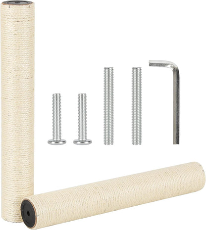 6.8Cm 2.7In Diameter Cat Tree Scratching Post Replacement Sisal (2Posts*30Cm/11.81In, M8)12
