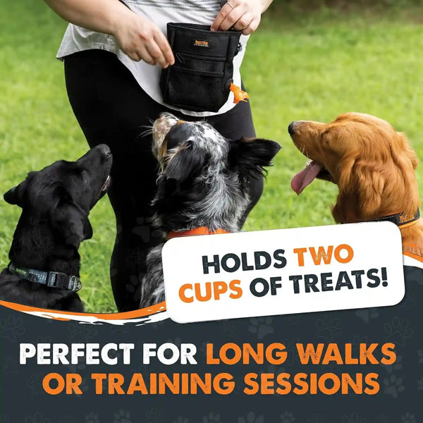 Mighty Paw Dog Treat Pouch | No Spill Magenetic Clasp - Hands-Free Pouches for Training - Pets Training Treat Pouches for Dog Walks - Pet Bags Pouch - Built in Poop Bag Holder - Black5