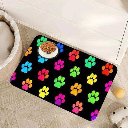 Cute Shark Dog Cat Food Mat,Absorbent Pet Feeding Mat with Rubber Backing,Non-Slip Water Bowl Placemat,Indoor Pet Accessories Supplies 12"X20"26