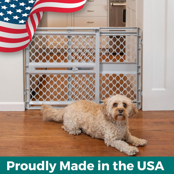 MYPET Universal Pet Gate: 26” - 42” Wide Dog Gate for Doorways with Pressure Fit or Swinging Door Hardware Mounting Types Included: 26" Tall; Gray6